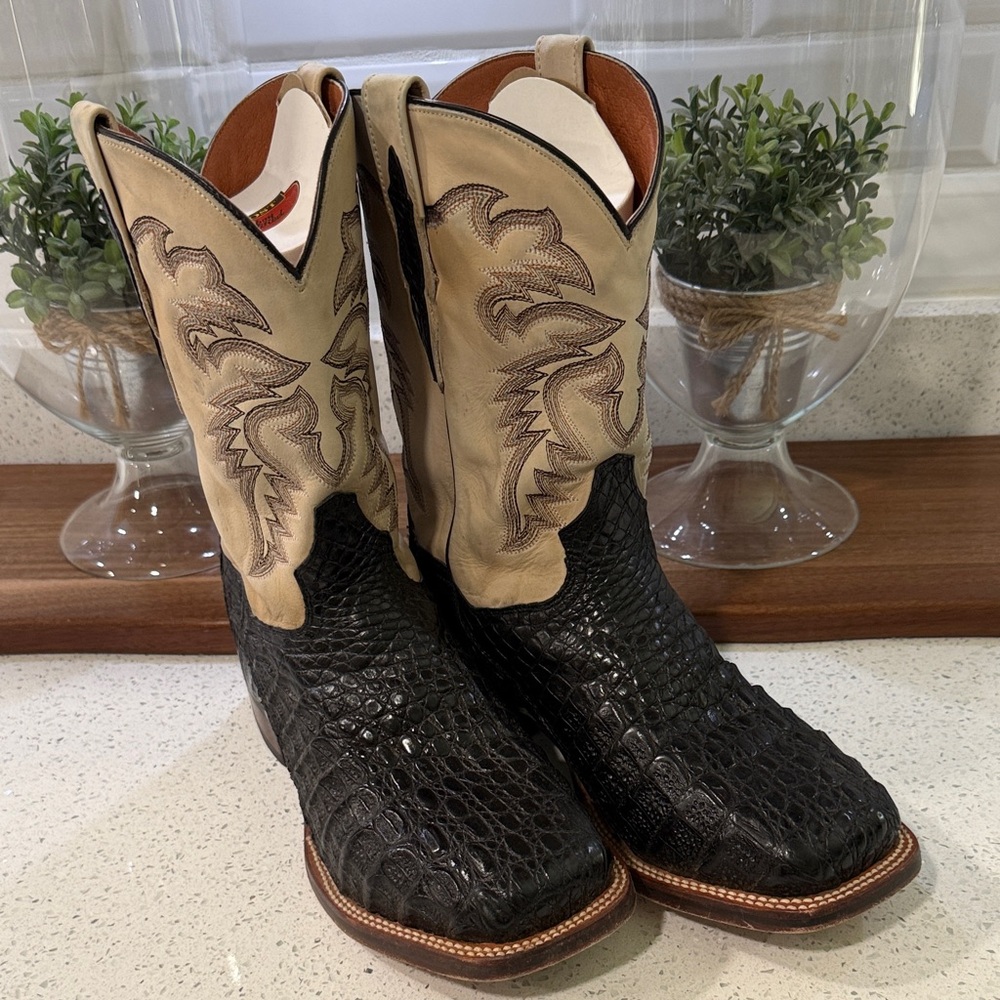 Dan Post Black and Cream Men's Boots